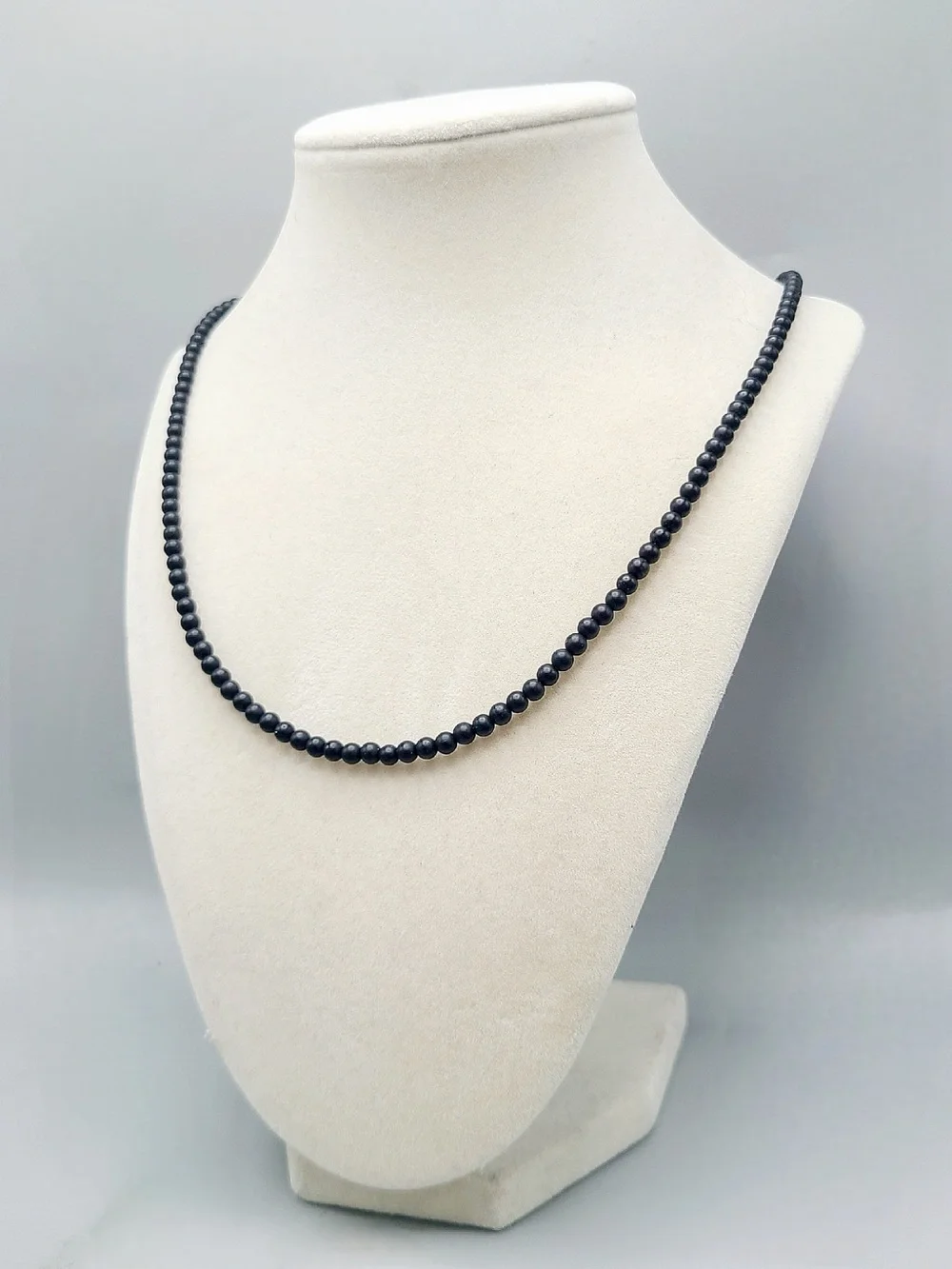 David Yurman Spiritual Beads Necklace in Sterling Silver With Black Onyx , 4mm